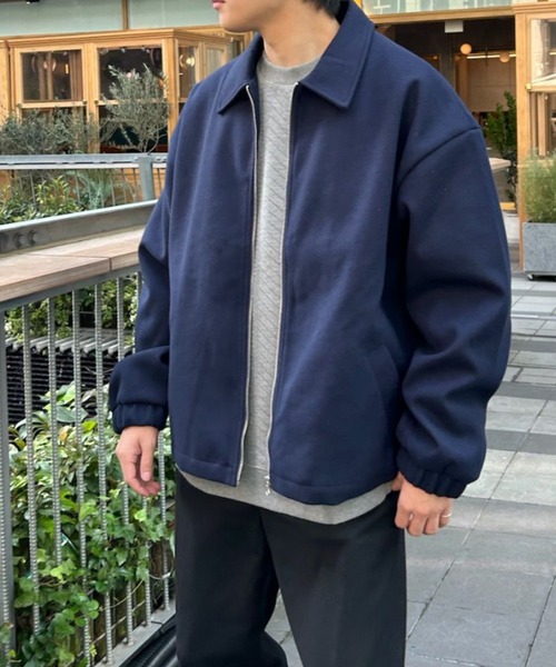 B.R.U（ブル）の「ワイドシルエットメルトンジャケット（ブルゾン・メンズ・ベージュ/ネイビー/ブラック・L）」の10枚目の写真