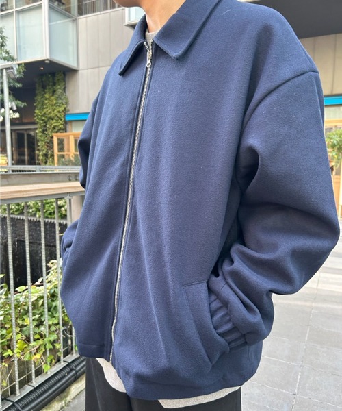 B.R.U（ブル）の「ワイドシルエットメルトンジャケット（ブルゾン・メンズ・ベージュ/ネイビー/ブラック・L）」の14枚目の写真