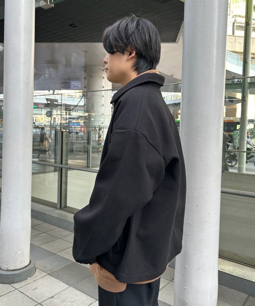 B.R.U（ブル）の「ワイドシルエットメルトンジャケット（ブルゾン・メンズ・ベージュ/ネイビー/ブラック・L）」の17枚目の写真