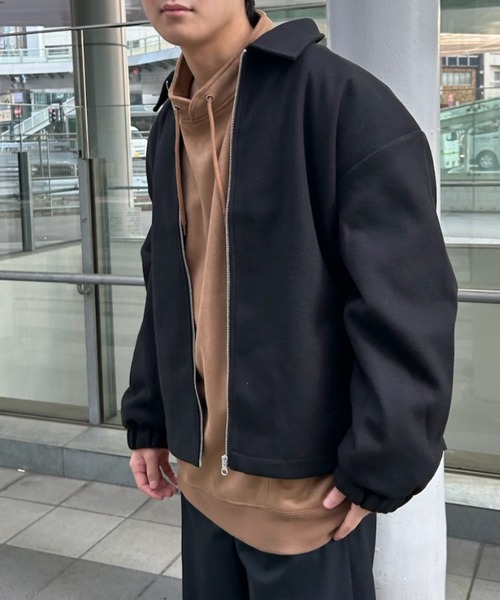 B.R.U（ブル）の「ワイドシルエットメルトンジャケット（ブルゾン・メンズ・ベージュ/ネイビー/ブラック・L）」の13枚目の写真