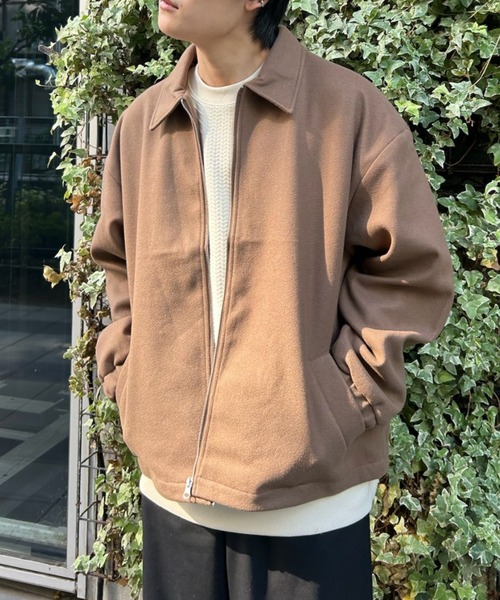 B.R.U（ブル）の「ワイドシルエットメルトンジャケット（ブルゾン・メンズ・ベージュ/ネイビー/ブラック・L）」の8枚目の写真