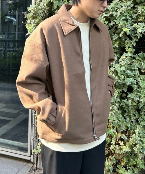 B.R.U（ブル）の「ワイドシルエットメルトンジャケット（ブルゾン・メンズ・ベージュ/ネイビー/ブラック・L）」の9枚目の写真