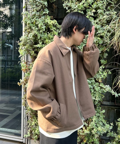 B.R.U（ブル）の「ワイドシルエットメルトンジャケット（ブルゾン・メンズ・ベージュ/ネイビー/ブラック・L）」の21枚目の写真