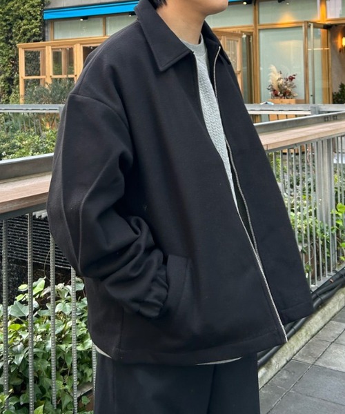 B.R.U（ブル）の「ワイドシルエットメルトンジャケット（ブルゾン・メンズ・ベージュ/ネイビー/ブラック・L）」の11枚目の写真