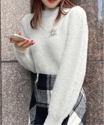 one way | スタンドカラーラメニット(ニット/セーター)