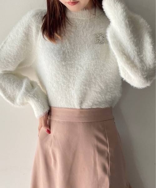 one way（ワンウェイ）の「スタンドカラーラメニット（ニット/セーター・レディース・ブルー/グレー/ピンク/アイボリー・FREE）」の21枚目の写真