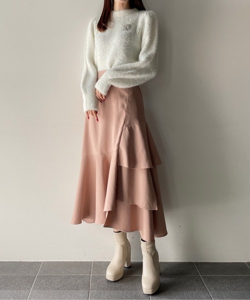 one way（ワンウェイ）の「スタンドカラーラメニット（ニット/セーター・レディース・ブルー/グレー/ピンク/アイボリー・FREE）」の22枚目の写真