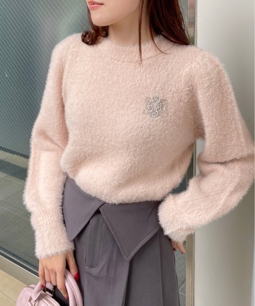 one way（ワンウェイ）の「スタンドカラーラメニット（ニット/セーター・レディース・ブルー/グレー/ピンク/アイボリー・FREE）」の12枚目の写真