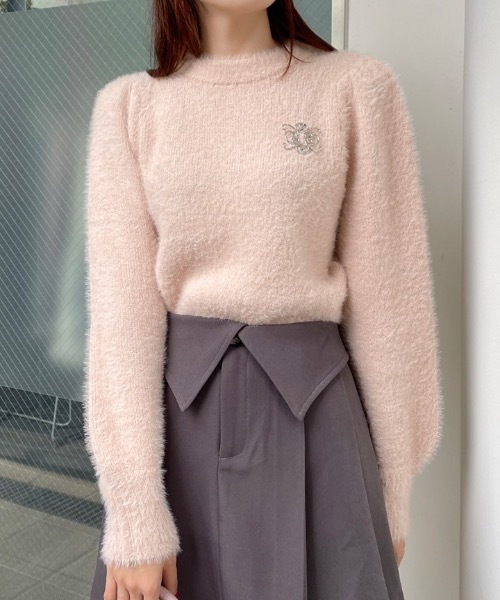 one way（ワンウェイ）の「スタンドカラーラメニット（ニット/セーター・レディース・ブルー/グレー/ピンク/アイボリー・FREE）」の14枚目の写真