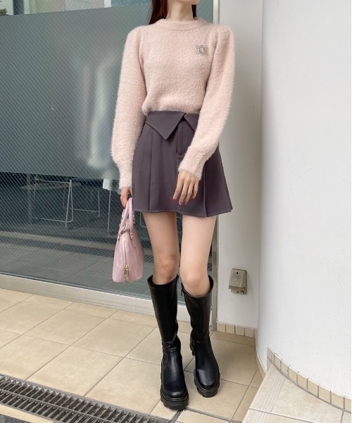 one way（ワンウェイ）の「スタンドカラーラメニット（ニット/セーター・レディース・ブルー/グレー/ピンク/アイボリー・FREE）」の15枚目の写真