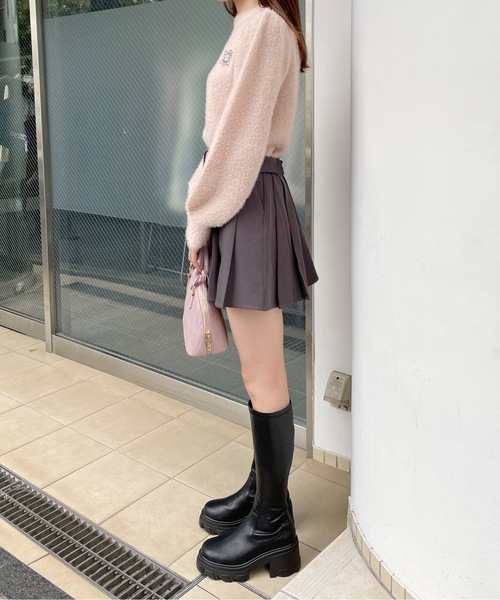 one way（ワンウェイ）の「スタンドカラーラメニット（ニット/セーター・レディース・ブルー/グレー/ピンク/アイボリー・FREE）」の17枚目の写真