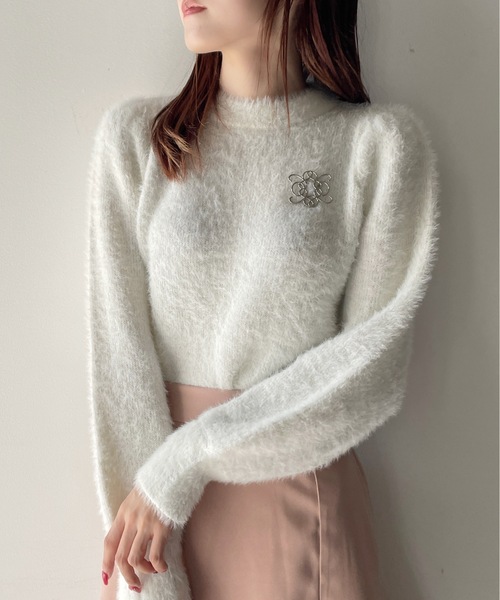 one way（ワンウェイ）の「スタンドカラーラメニット（ニット/セーター・レディース・ブルー/グレー/ピンク/アイボリー・FREE）」の19枚目の写真