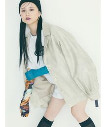 MURUA | フェイクレザーミドルジャケット(ブルゾン)