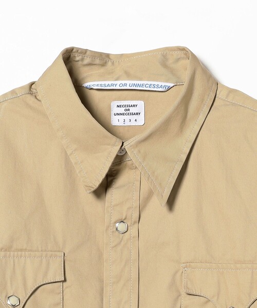 NECESSARY or UNNECESSARY（ネセサリーオアアンネセサリー）の「NECESSARY or UNNECESSARY / WESTERN ウエスタンシャツ（シャツ/ブラウス・メンズ・ベージュ・LARGE/MEDIUM）」の7枚目の写真