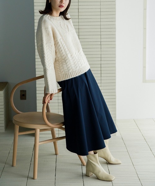 sail(サイル)の「【販売終了】【sail】フレアスカート 小さいサイズ【低身長・小柄女性向けサイズ】(スカート・レディース・ベージュ/ネイビー・58/61)」の5枚目の写真