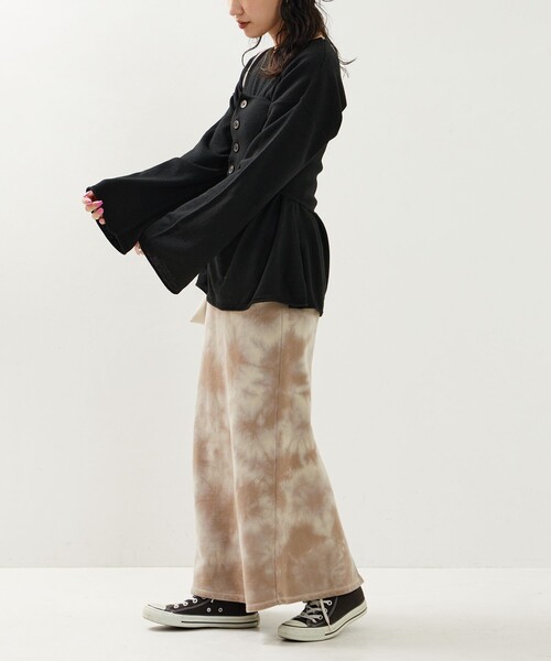 FREAK'S STORE(フリークスストア)の「限定展開 ビスチェセットニットロングスリーブTシャツ(前後2WAY)(アンサンブル・レディース・ブラウン/グリーン/ナチュラル/グレー/ブラック・フリ-)」の16枚目の写真