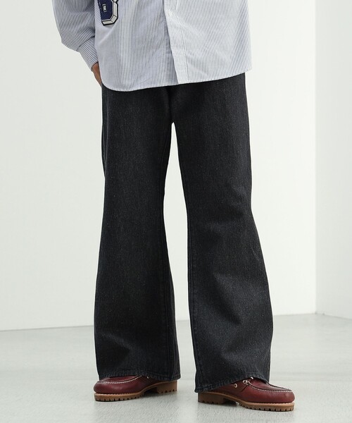 BEAMS HEART（ビームスハート）の「【ユニセックス】 バギー フレア デニム パンツ（デニムパンツ・メンズ・ブラック/インディゴブルー・S/M/L）」の21枚目の写真