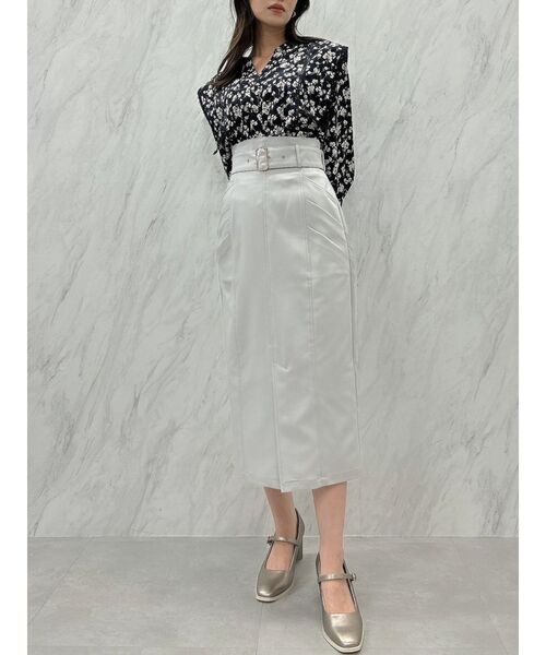 dazzlin（ダズリン）の「タイトギャザータックスカート（スカート・レディース・ネイビー/ベージュ/グレー・SMALL/MEDIUM）」の14枚目の写真