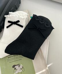 WEGO（ウィゴー）の「WEGO/メローリボンクルーソックス（ソックス/靴下）」