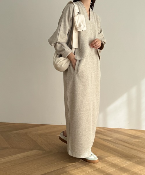 CANAL JEAN（キャナルジーン）の「RED CHOP WORKS　Vネックポケットワンピース（ワンピース・レディース・ブラウン/ナチュラル・38）」の7枚目の写真