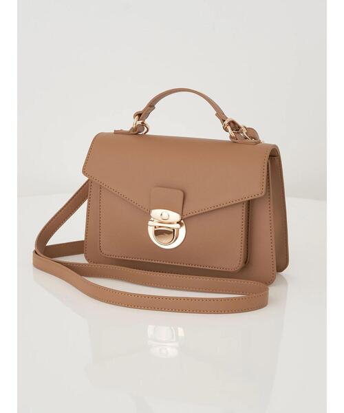 earth music&ecology（アースミュージックアンドエコロジー）の「サッチェルショルダー付きバッグ（ショルダーバッグ・レディース・ミント/ブラウン/アイボリー・FREE）」の12枚目の写真