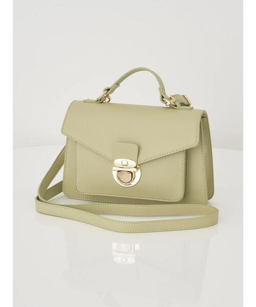 earth music&ecology（アースミュージックアンドエコロジー）の「サッチェルショルダー付きバッグ（ショルダーバッグ・レディース・ミント/ブラウン/アイボリー・FREE）」の13枚目の写真