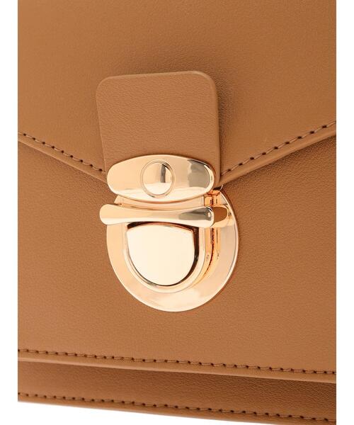 earth music&ecology（アースミュージックアンドエコロジー）の「サッチェルショルダー付きバッグ（ショルダーバッグ・レディース・ミント/ブラウン/アイボリー・FREE）」の4枚目の写真