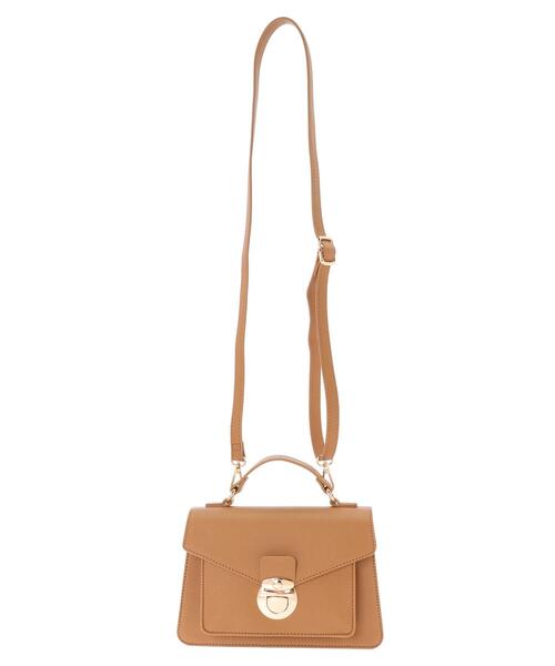 earth music&ecology（アースミュージックアンドエコロジー）の「サッチェルショルダー付きバッグ（ショルダーバッグ・レディース・ミント/ブラウン/アイボリー・FREE）」の5枚目の写真