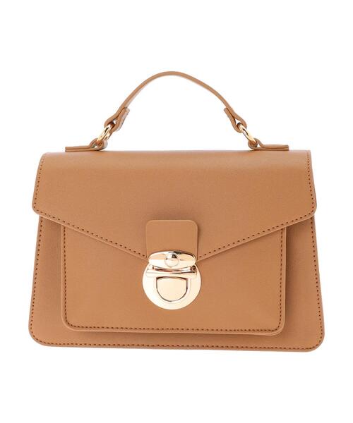 earth music&ecology（アースミュージックアンドエコロジー）の「サッチェルショルダー付きバッグ（ショルダーバッグ・レディース・ミント/ブラウン/アイボリー・FREE）」の9枚目の写真