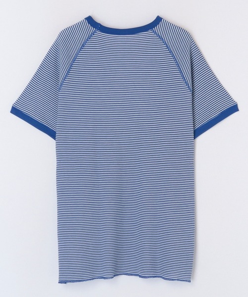 FRUIT OF THE LOOM(フルーツオブザルーム)の「ボーダーワッフルショートスリーブ T / 半袖 / Tシャツ / トップス / シンプル / カジュアル / ボーダー / 総柄 / ユニセックス(Tシャツ/カットソー・メンズ・レッド/ブルー/グレー・M/L/XL)」の8枚目の写真