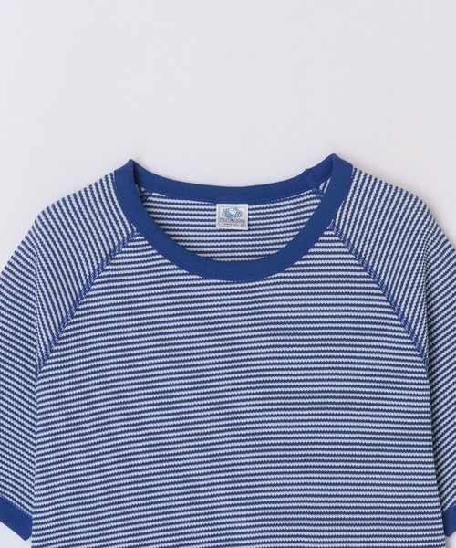 FRUIT OF THE LOOM(フルーツオブザルーム)の「ボーダーワッフルショートスリーブ T / 半袖 / Tシャツ / トップス / シンプル / カジュアル / ボーダー / 総柄 / ユニセックス(Tシャツ/カットソー・メンズ・レッド/ブルー/グレー・M/L/XL)」の9枚目の写真