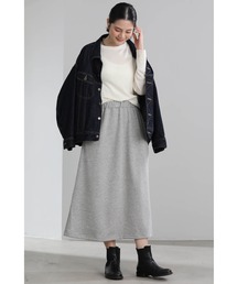 Cinderella（シンデレラ）の「裏起毛 スカート ロングスカート 温かい 冬 防寒 レディース カジュアル ミモレ丈 マキシ丈 ゴム Aライン ポケット 黒 紺（スカート・レディース）」