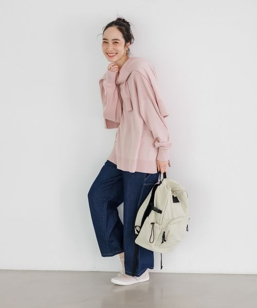 studio CLIP（スタディオクリップ）の「ペインターストレートデニムパンツ[プチ・プラスサイズあり]（デニムパンツ・レディース・ブルー/ホワイト/インディゴブルー/グレー・X-LARGE/PF/LARGE/XXX-LARGE/MEDIUM/SMALL/XX-LARGE）」の20枚目の写真