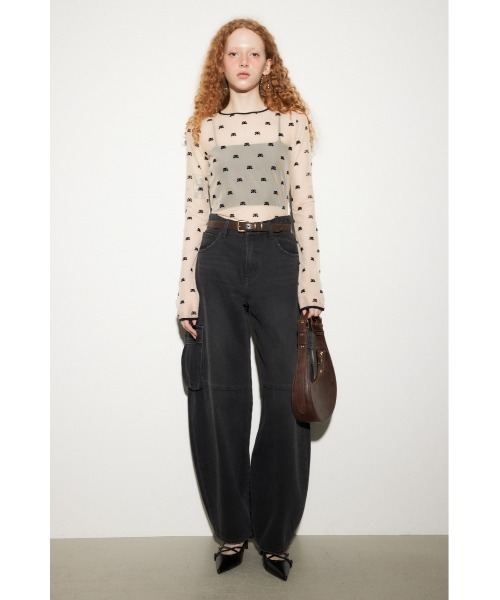 SLY（スライ）の「MICHIXSLY SHEER MOTIF TOPS ミチスライ シアー