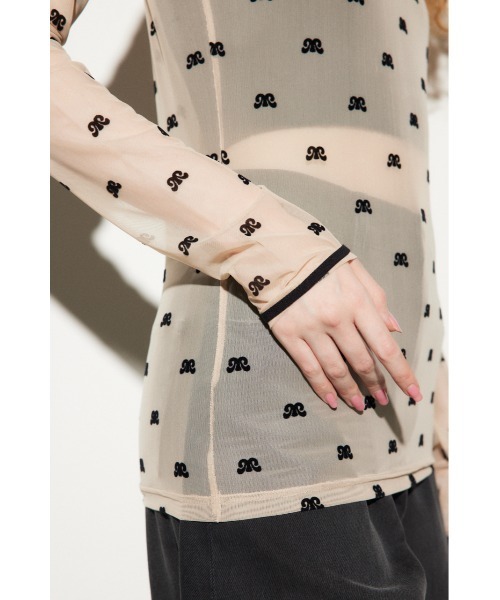 SLY（スライ）の「MICHIXSLY SHEER MOTIF TOPS ミチスライ シアー
