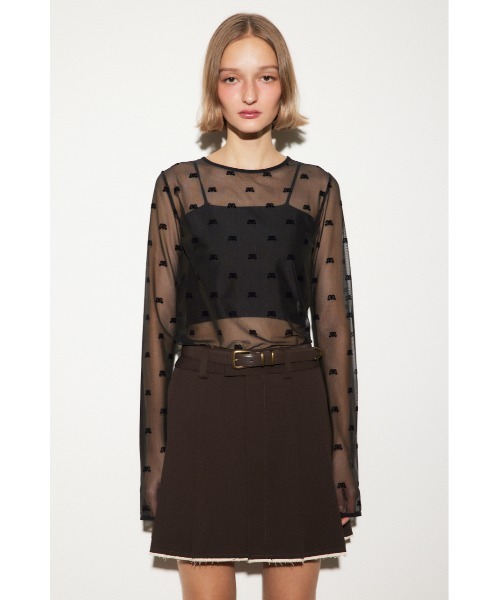 SLY（スライ）の「MICHIXSLY SHEER MOTIF TOPS ミチスライ シアー