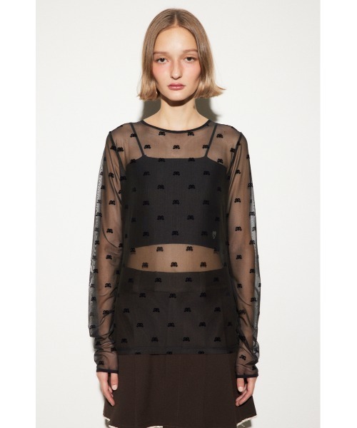 SLY（スライ）の「MICHIXSLY SHEER MOTIF TOPS ミチスライ シアー