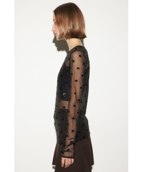 SLY（スライ）の「MICHIXSLY SHEER MOTIF TOPS ミチスライ シアー