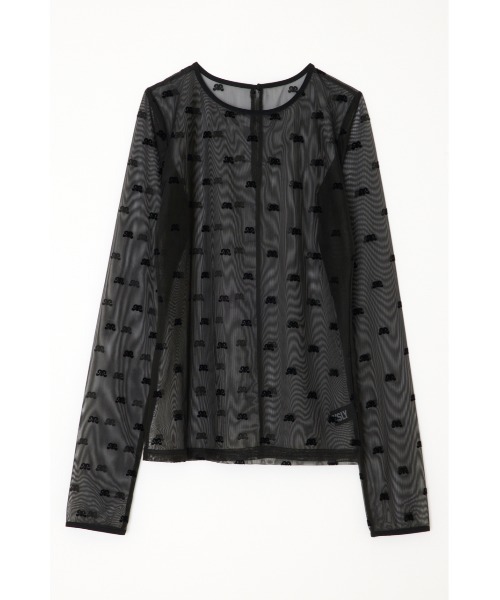 SLY（スライ）の「MICHIXSLY SHEER MOTIF TOPS ミチスライ シアー