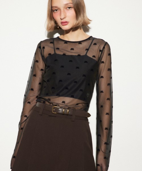 SLY（スライ）の「MICHIXSLY SHEER MOTIF TOPS ミチスライ シアー