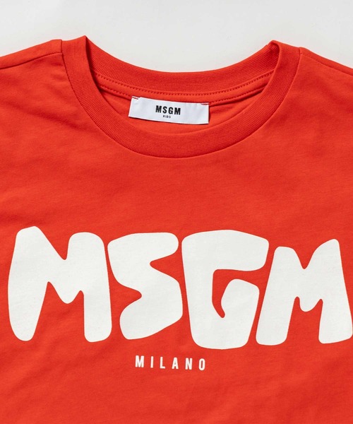 MSGM（エムエスジーエム）の「MSGM(エムエスジーエム)Kids & Junior ブランドロゴ半袖Tシャツカットソー（Tシャツ/カットソー・キッズ・ブラック/レッド/アイボリー・14Y/6Y/10Y/8Y/12Y/4Y）」の8枚目の写真