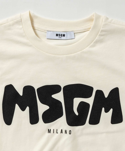 MSGM（エムエスジーエム）の「MSGM(エムエスジーエム)Kids & Junior ブランドロゴ半袖Tシャツカットソー（Tシャツ/カットソー・キッズ・ブラック/レッド/アイボリー・14Y/6Y/10Y/8Y/12Y/4Y）」の10枚目の写真