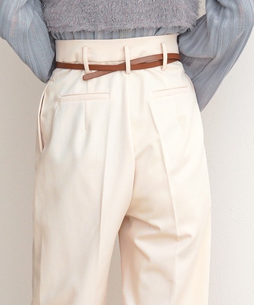 Bab(バブ)の「【オケージョンドレス/結婚式/3サイズ展開/SET ITEM/インナー付き/裏地付き】サイドタックベルト付スラックス(スラックス・レディース・アイボリー/チャコールグレー/ベージュ・L/M/S)」の14枚目の写真