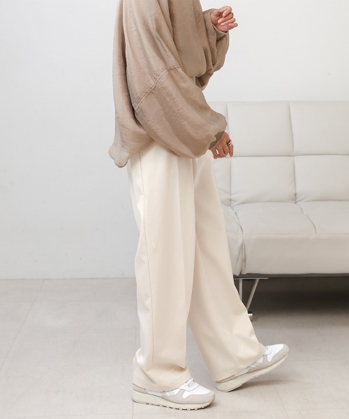 Bab(バブ)の「【オケージョンドレス/結婚式/3サイズ展開/SET ITEM/インナー付き/裏地付き】サイドタックベルト付スラックス(スラックス・レディース・アイボリー/チャコールグレー/ベージュ・L/M/S)」の17枚目の写真