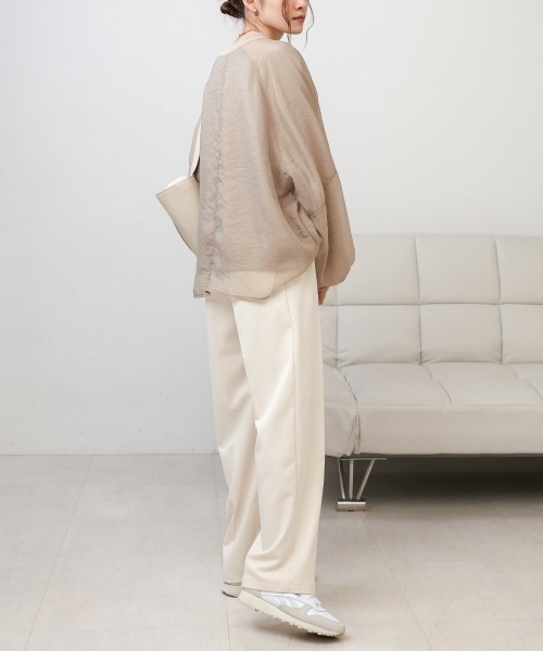 Bab(バブ)の「【オケージョンドレス/結婚式/3サイズ展開/SET ITEM/インナー付き/裏地付き】サイドタックベルト付スラックス(スラックス・レディース・アイボリー/チャコールグレー/ベージュ・L/M/S)」の18枚目の写真