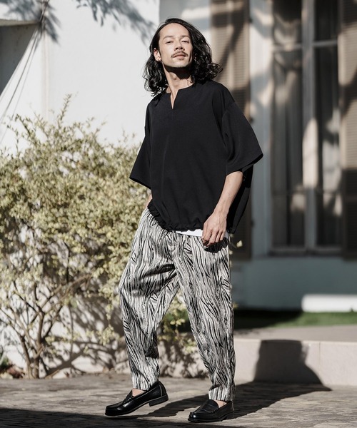 タグ付き未使用　Short Sleeve Knit Pullover CAMBIO（カンビオ）の「mt8822- Smooth Key Neck Design Short