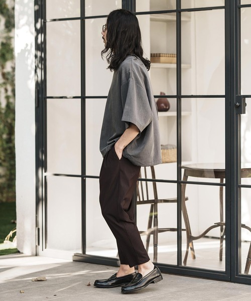 タグ付き未使用　Short Sleeve Knit Pullover CAMBIO（カンビオ）の「mt8822- Smooth Key Neck Design Short