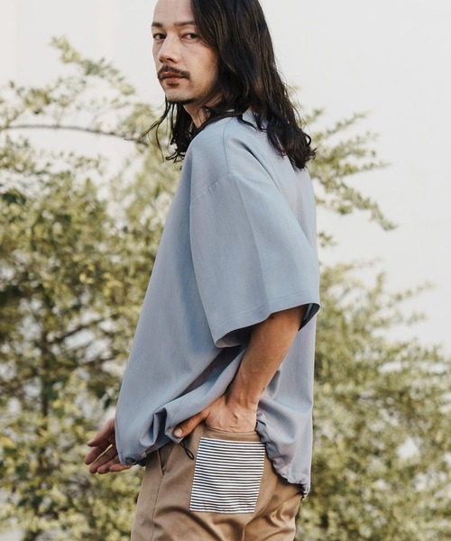 タグ付き未使用　Short Sleeve Knit Pullover CAMBIO（カンビオ）の「mt8822- Smooth Key Neck Design Short