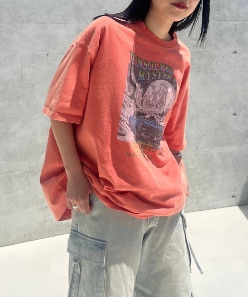 PAGEBOY（ページボーイ）の「カーロックプリントT（Tシャツ/カットソー・レディース・オフホワイト/チャコールグレー/ブルー/ベージュ/ピンク系その他・FREE）」の5枚目の写真