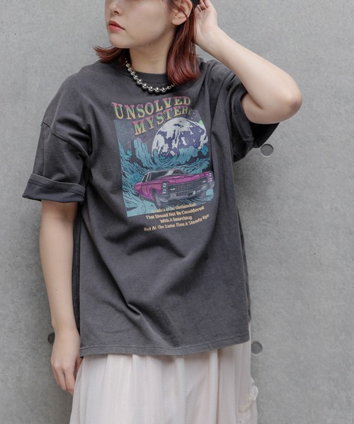 PAGEBOY（ページボーイ）の「カーロックプリントT（Tシャツ/カットソー・レディース・オフホワイト/チャコールグレー/ブルー/ベージュ/ピンク系その他・FREE）」の14枚目の写真